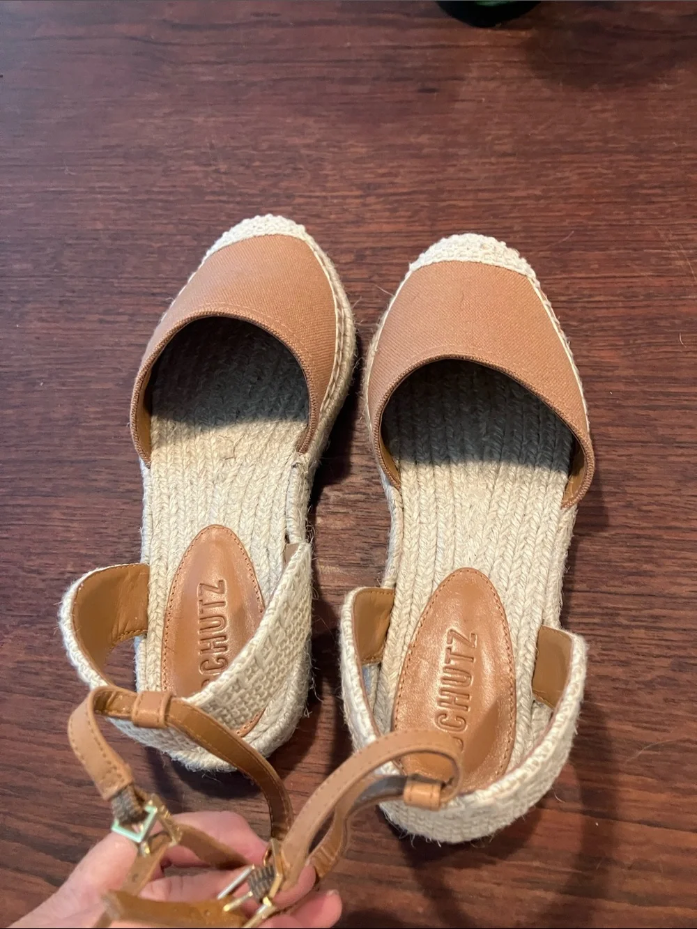Schutz for Anthropologie Greeca Flats Espadrille Slingback Flats